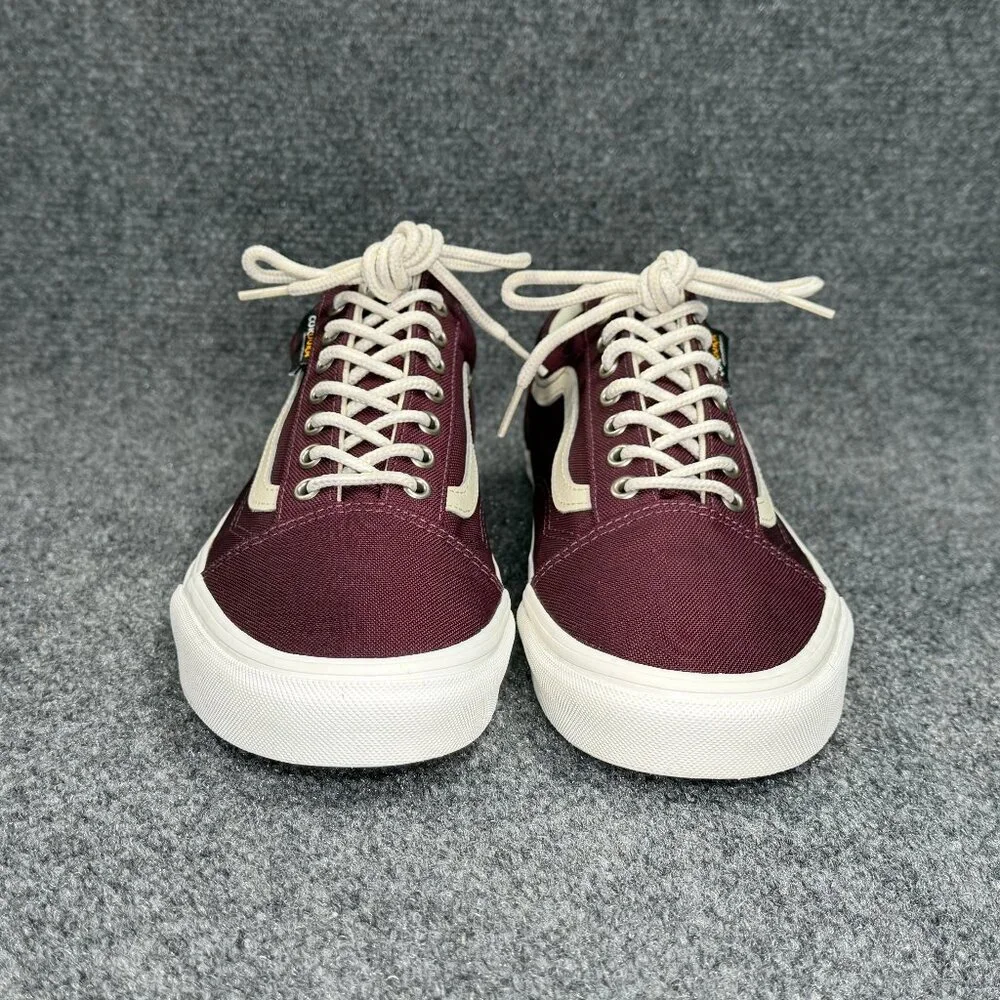 Vans Old Skool Sneakers Mens Size 10.5 Maroon Cordura Fabric Low Lace Retro Shoe